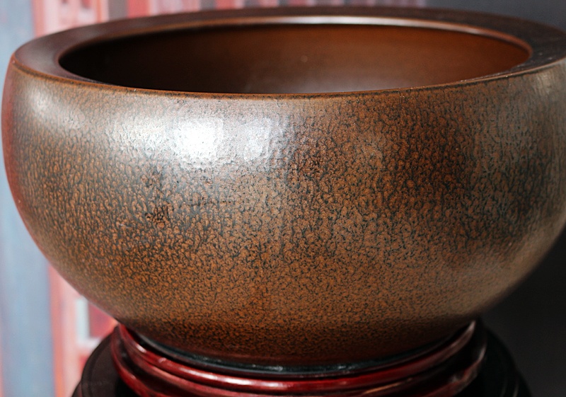 景德镇高温颜色釉陶瓷聚宝盆摆件(图3)
