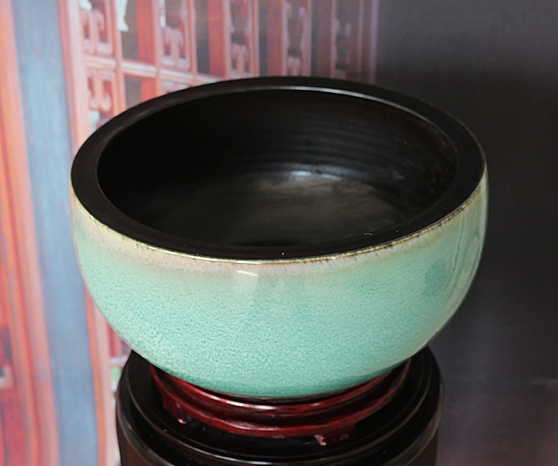 高温颜色釉陶瓷聚宝盆水仙盆(图3)