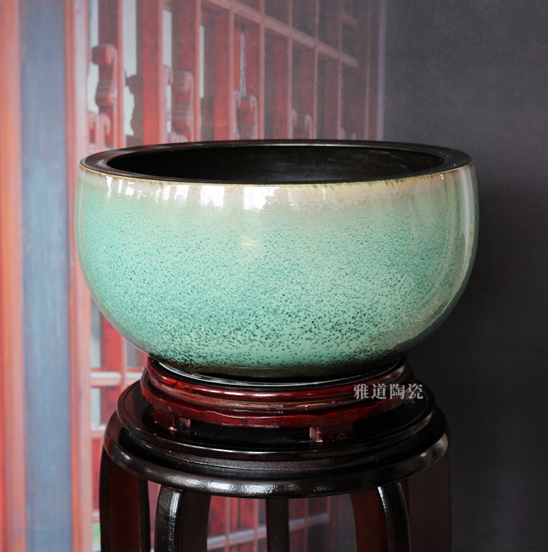 高温颜色釉陶瓷聚宝盆水仙盆(图2)