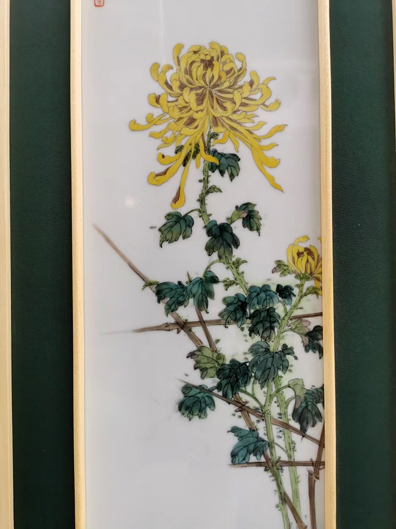 福全手绘中式装饰瓷板画（梅兰竹菊）(图10)