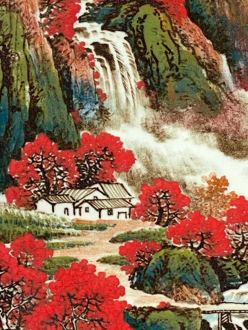 名家玄关装饰山水瓷板画（鸿运当头）(图6)