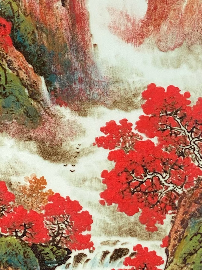 名家玄关装饰山水瓷板画（鸿运当头）(图5)