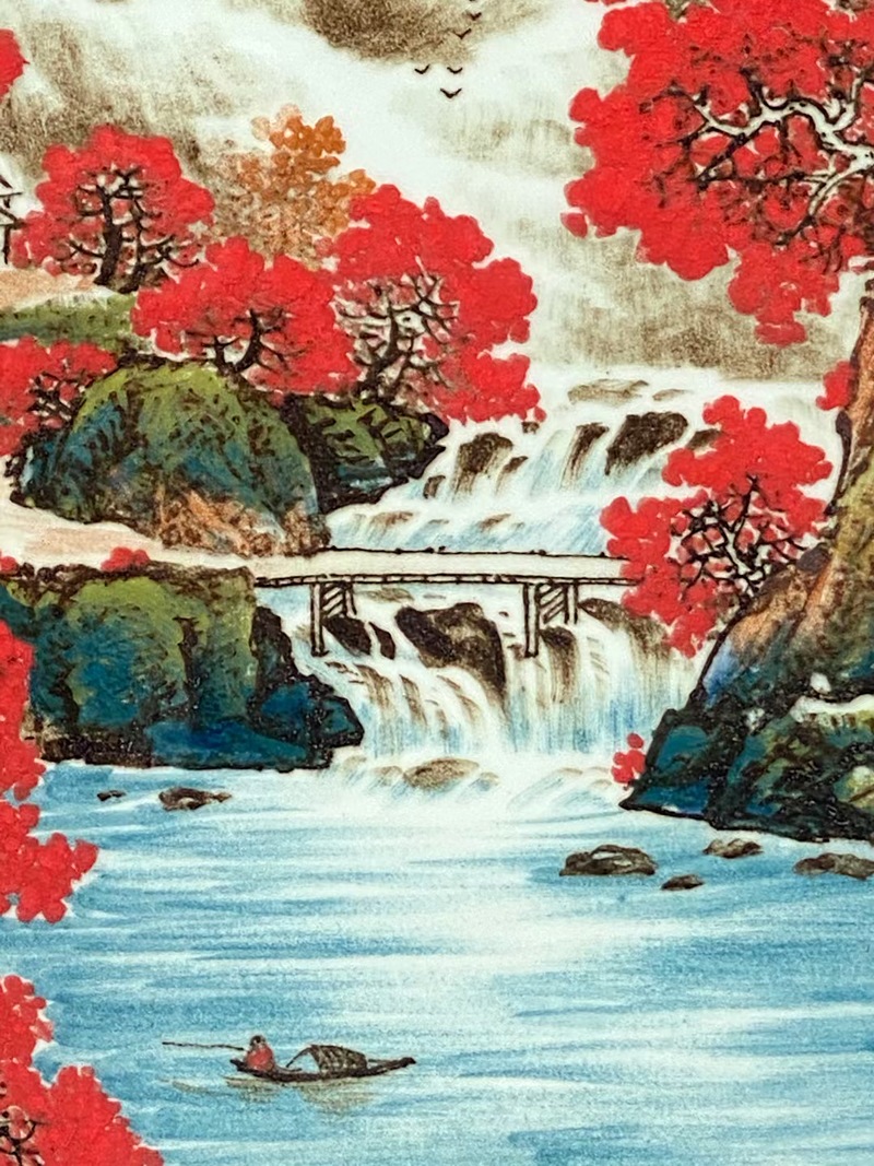 名家玄关装饰山水瓷板画（鸿运当头）(图7)