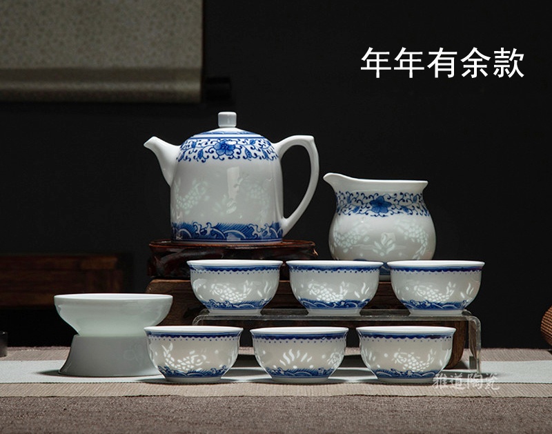 高档功夫茶具套装（景德镇玲珑瓷茶具）(图13)
