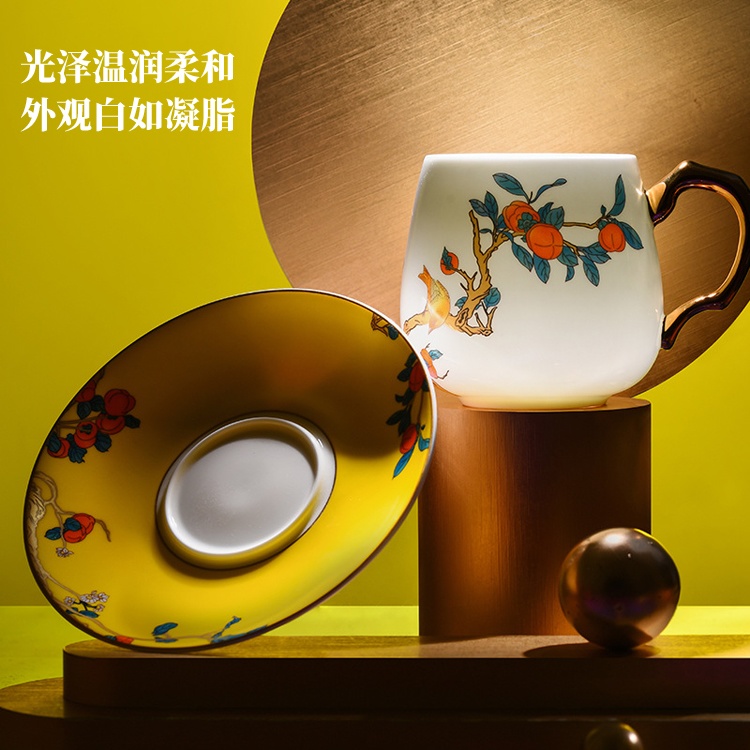 景德镇茶水分离泡茶杯（柿柿如意礼盒）(图7)