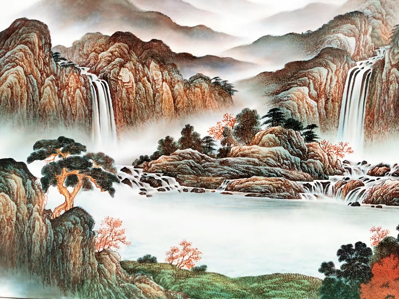 人财两旺的山水画（十大人财两旺瓷板画推荐）(图15)