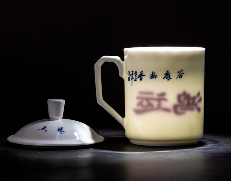景德镇陶瓷手绘双层办公茶杯(图6)