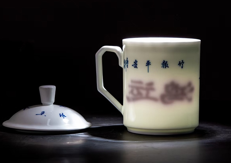 景德镇陶瓷手绘双层办公茶杯(图10)