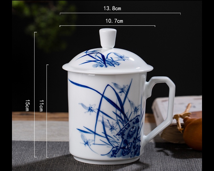 景德镇陶瓷手绘双层办公茶杯(图11)