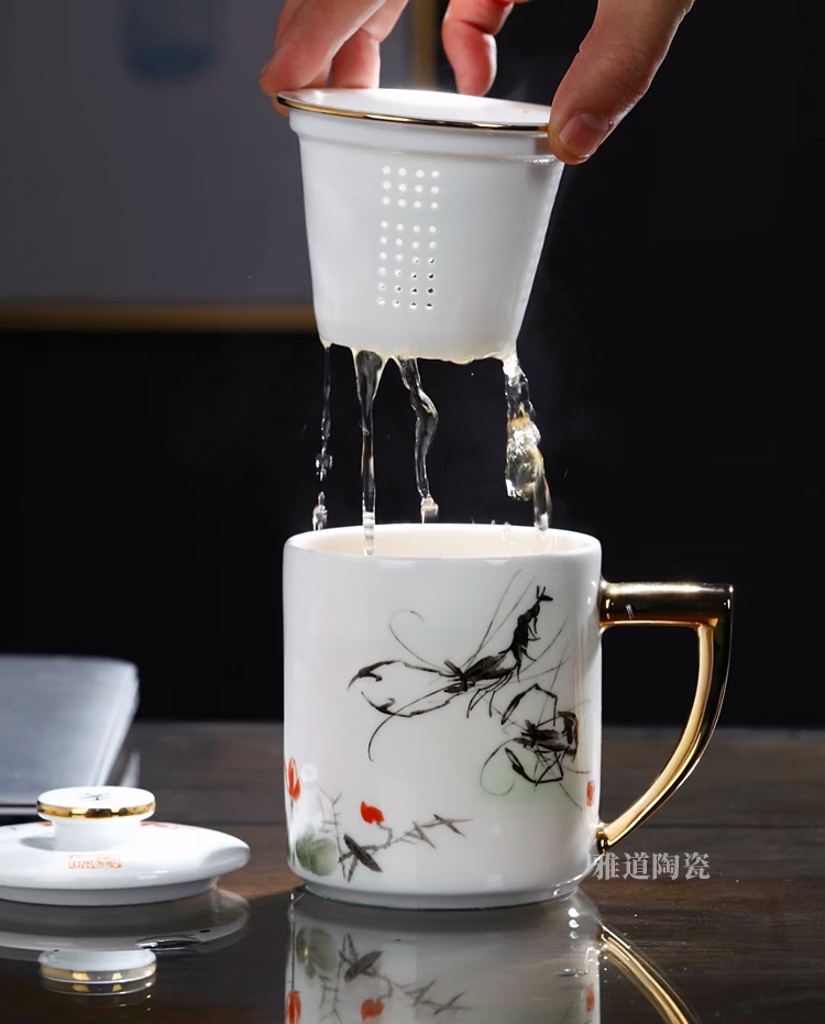 景德镇陶瓷高档礼品茶杯（乐在其中）(图10)