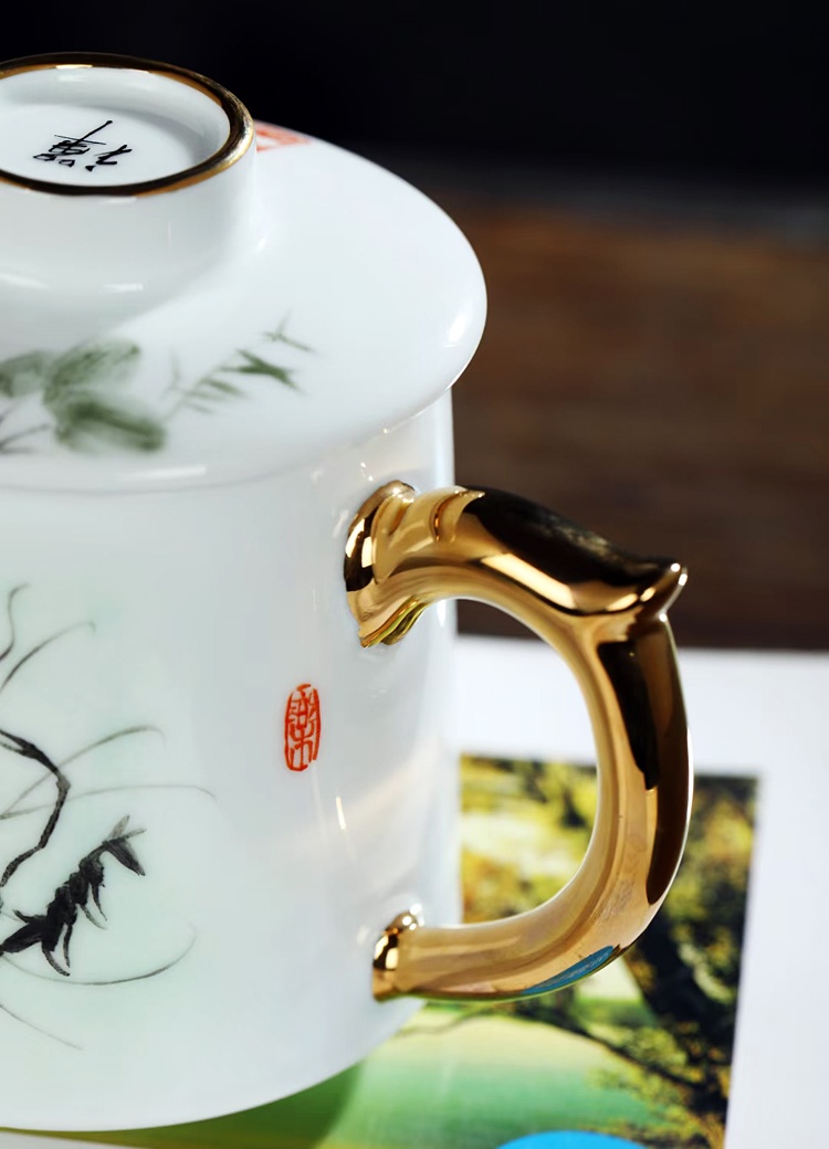 景德镇陶瓷高档礼品茶杯（乐在其中）(图11)
