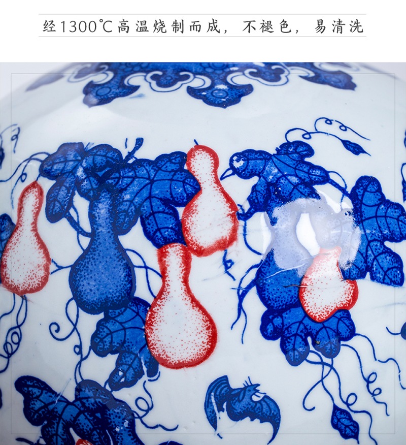 景德镇1至10斤装葫芦陶瓷酒坛(图3)