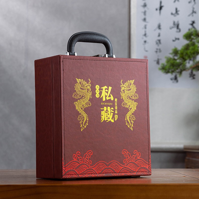 1斤装景德镇龙纹高档陶瓷酒坛礼盒(图8)