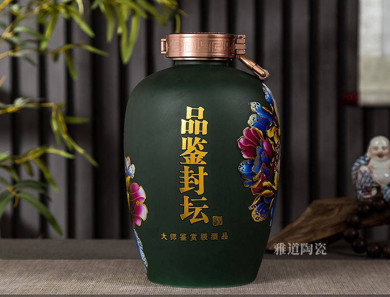 3斤5斤10斤亚光釉高档陶瓷酒坛子(图3)