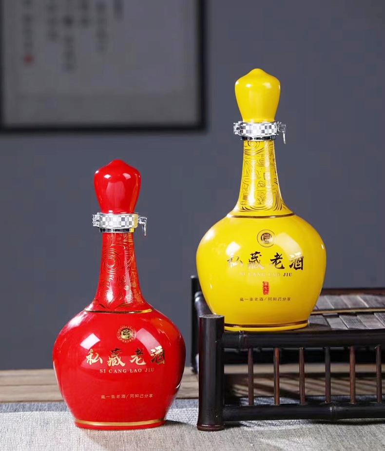 景德镇1斤陶瓷空酒瓶（6瓶装礼盒）(图5)
