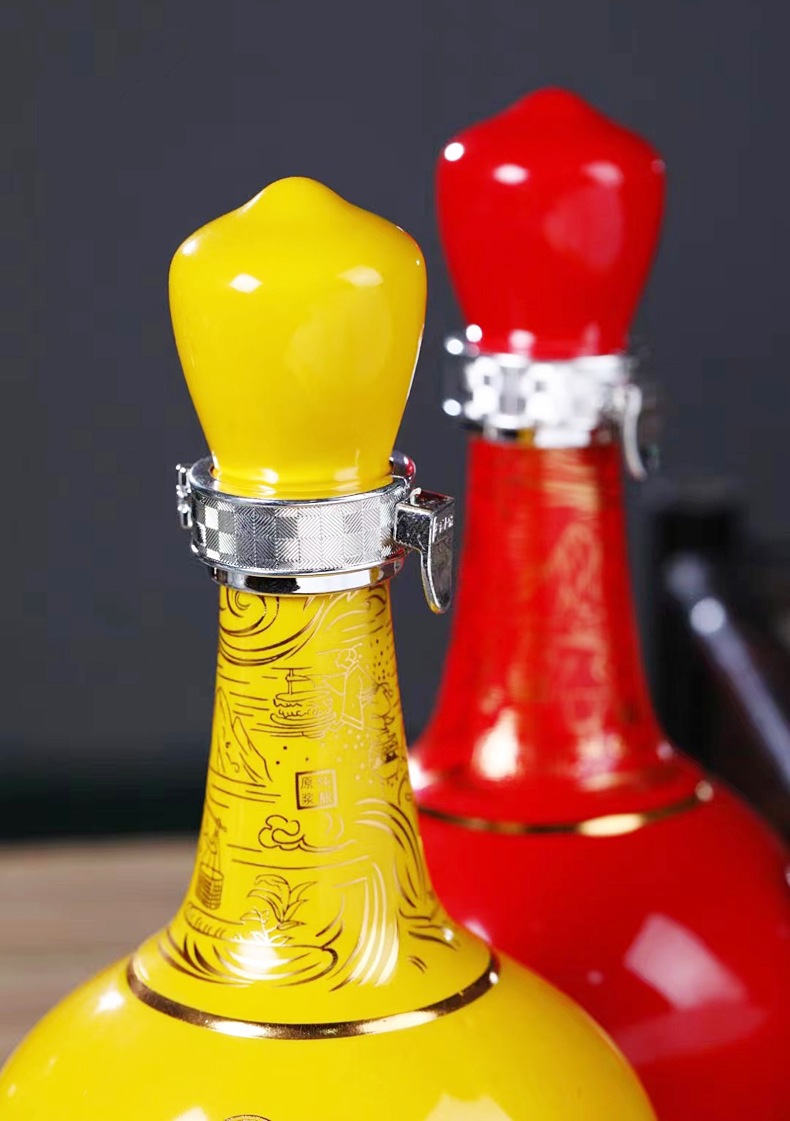 景德镇1斤陶瓷空酒瓶（6瓶装礼盒）(图7)
