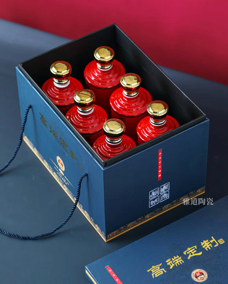 景德镇1斤装陶瓷酒坛礼盒（高端定制）(图8)