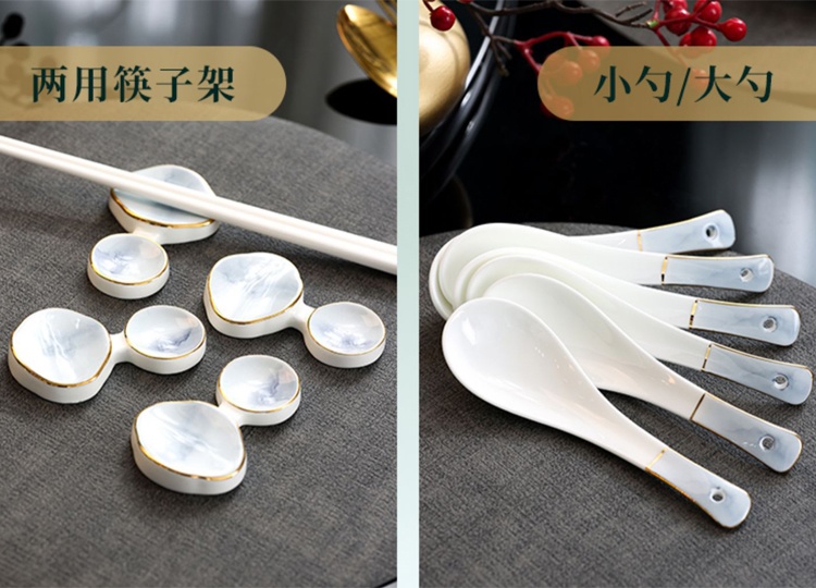 70头新中式骨质瓷餐具套装（意境山水）(图13)