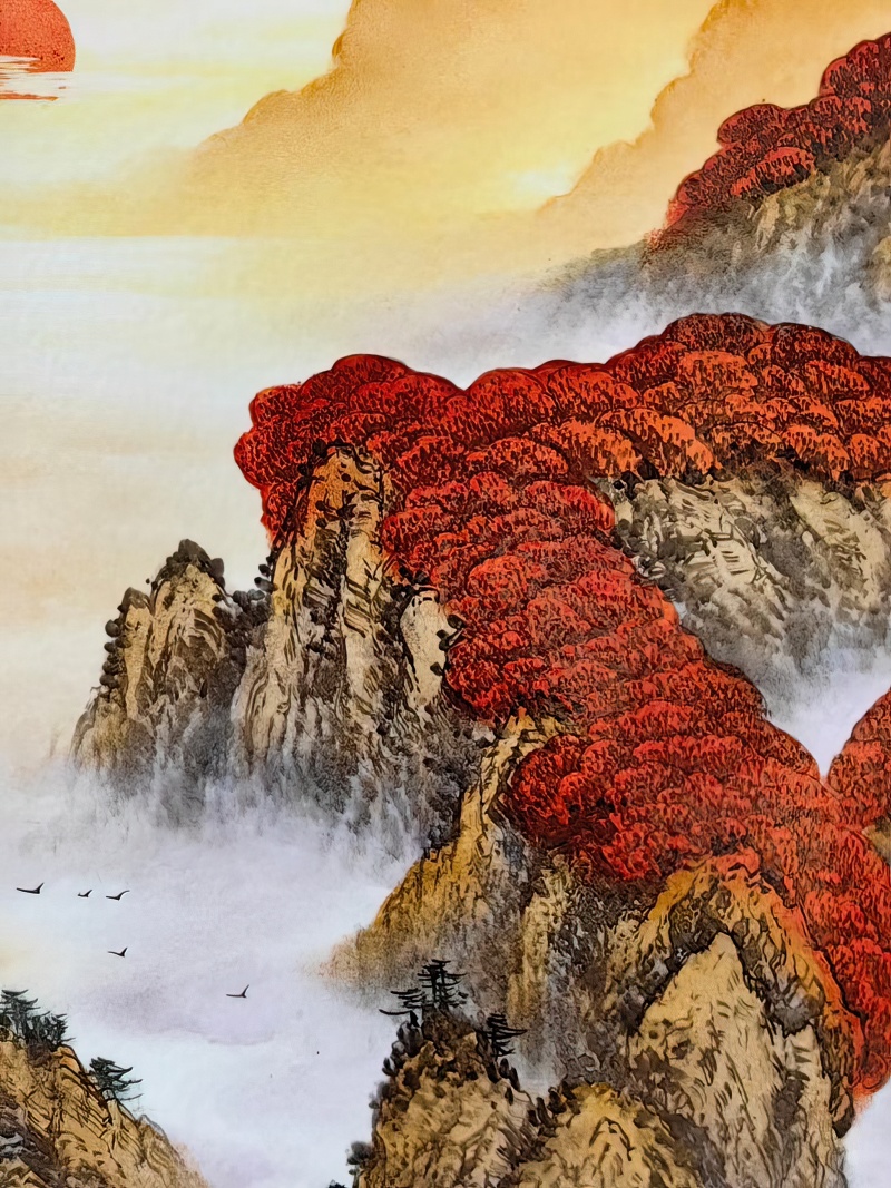 名家鸿运当头风景玄关瓷板画(图4)