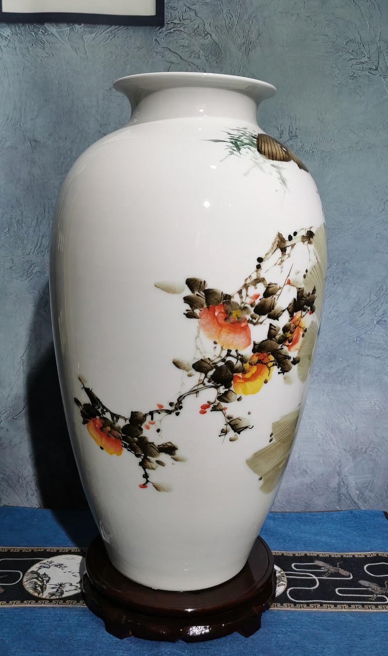 徐建明手绘陶瓷花瓶（事事如意）(图4)