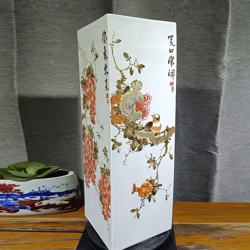 景德镇名家手绘客厅镶器摆件花瓶(图4)