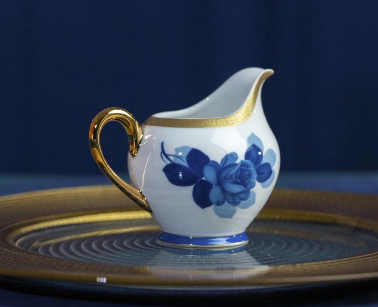 11头景德镇陶瓷咖啡具套装咖啡杯碟壶（蓝玫瑰）(图5)