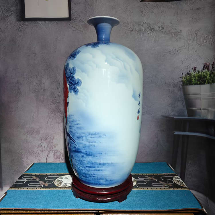 景德镇手绘艺术陶瓷花瓶（福禄寿喜）(图2)