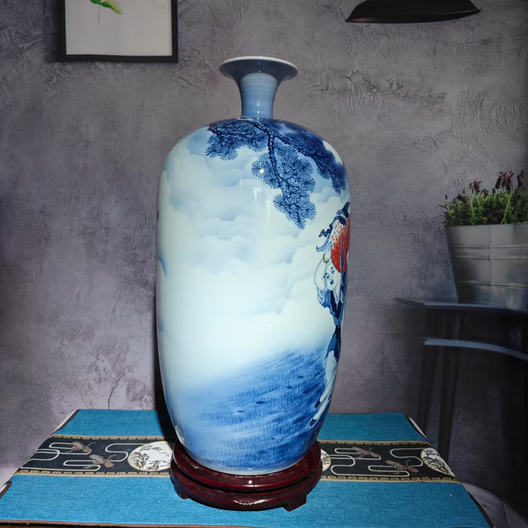 景德镇手绘艺术陶瓷花瓶（福禄寿喜）(图4)