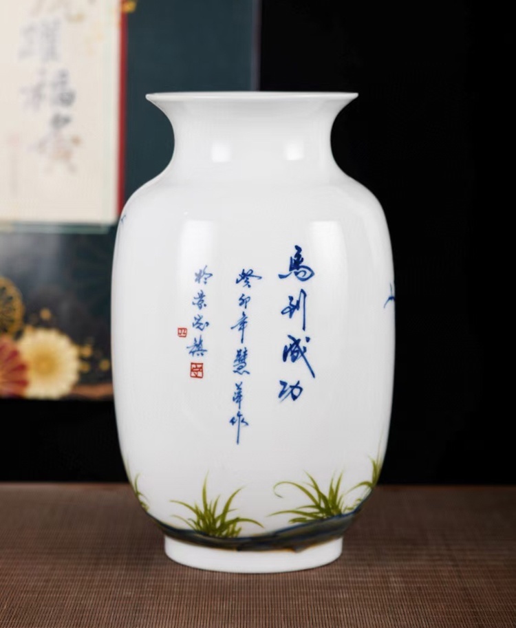 宁慧萍手绘马到成功陶瓷花瓶 (图4)
