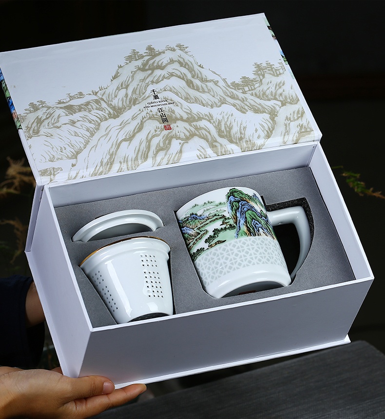 景德镇高档陶瓷茶杯商务礼品