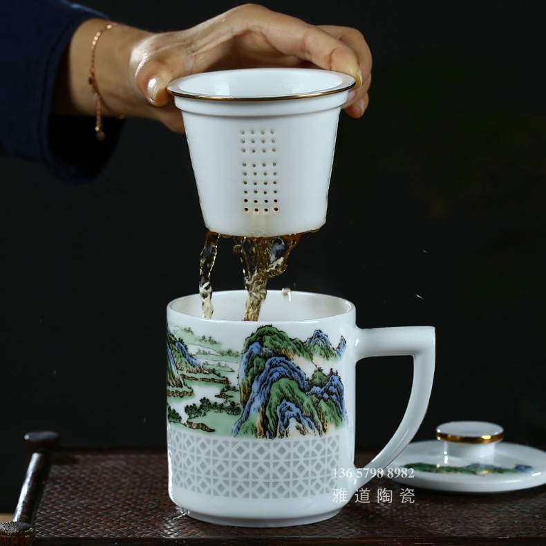 景德镇高档陶瓷茶杯商务礼品