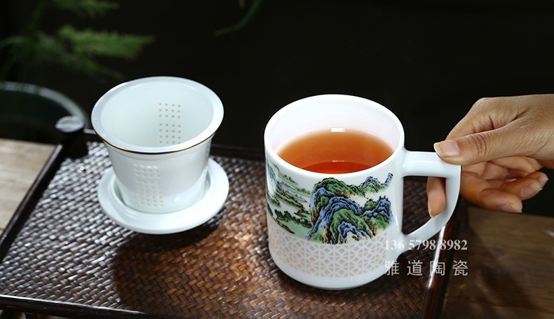 景德镇高档陶瓷茶杯商务礼品