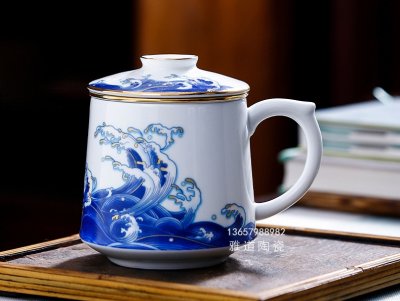 景德镇高档办公室泡茶杯定制