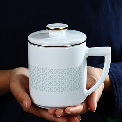 高档陶瓷商务会议礼品茶杯（热门定制款）