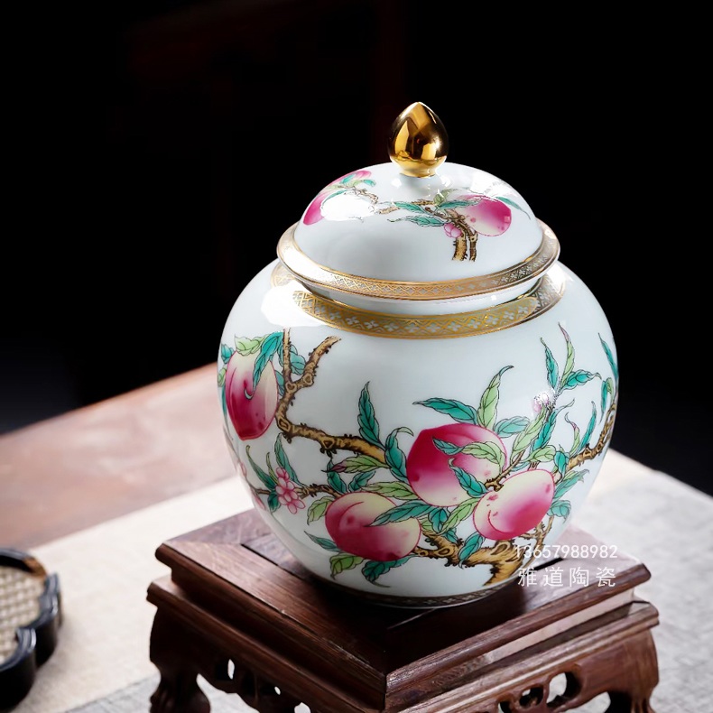 景德镇陶瓷高档茶叶罐礼品套装