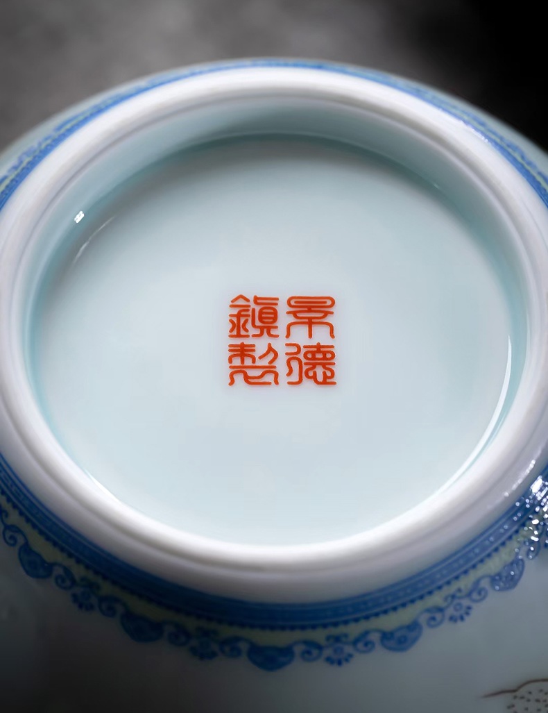 景德镇陶瓷茶叶罐对装礼盒（粉彩童子）