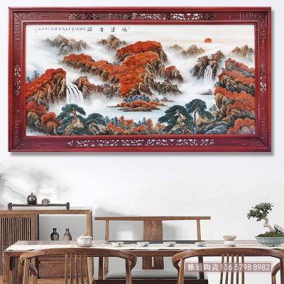 家居装饰陶瓷瓷板画_高档酒店装饰瓷板画