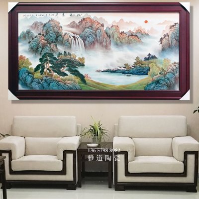 景德镇陶瓷名家手绘中堂壁画推荐