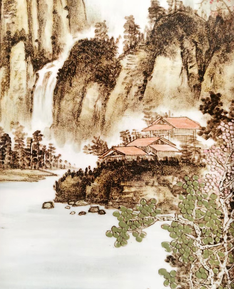 景德镇4幅条屏瓷板画（春夏秋冬）