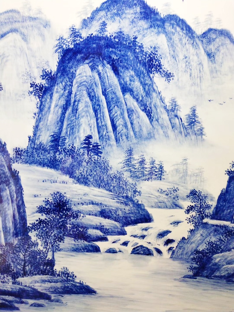 景德镇大师手绘瓷板画作品