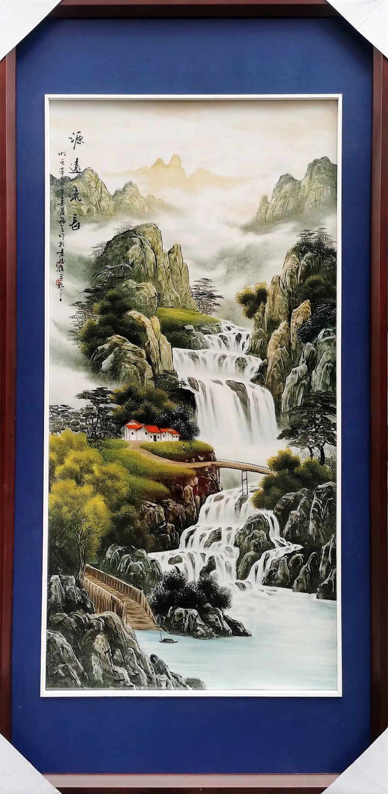 玄关墙面装饰风水瓷板画（源远流长）