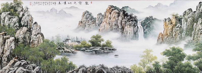 家居风水之山水瓷板画（聚宝之地）