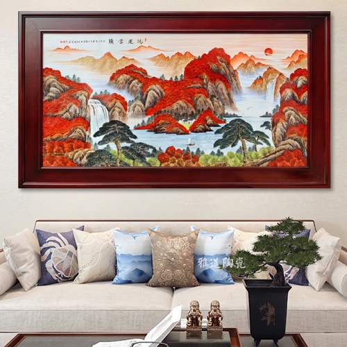 流水生财山水画（十大流水生财山瓷板画排行）(图1)