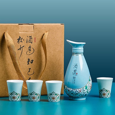 200ml景德镇陶瓷精致带杯分酒器
