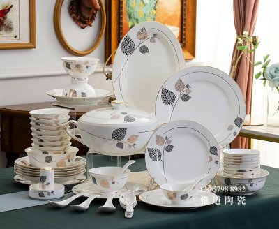 陶瓷餐具套装定制logo_景德镇餐具定制厂家