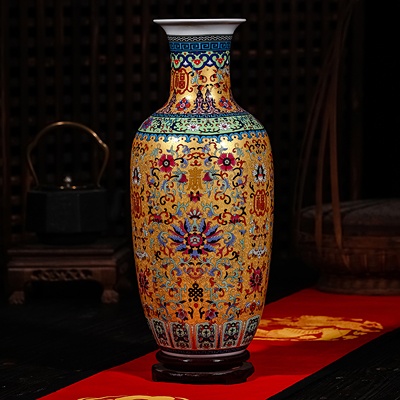 景德镇珐琅彩中式陶瓷花瓶摆件（11款）